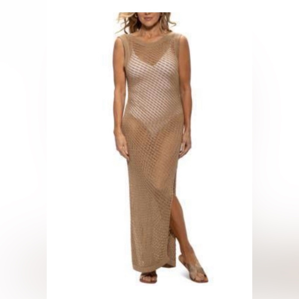 Dotti Sleeveless Knit Maxi Dress in Tan